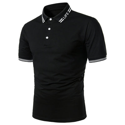 Men Short Sleeve Polo Shirt Contrast Color New Clothing Summer