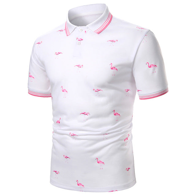 Men Short Sleeve Polo Shirt Contrast Color New Clothing Summer