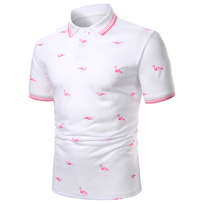 Men Short Sleeve Polo Shirt Contrast Color New Clothing Summer