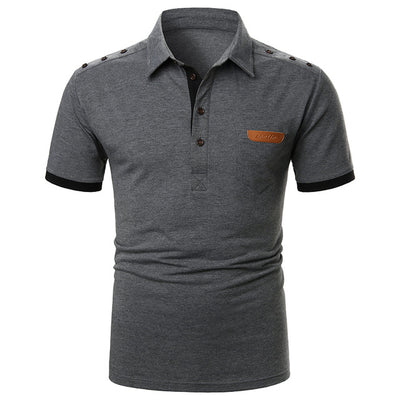 Men Short Sleeve Polo Shirt Contrast Color New Clothing Summer